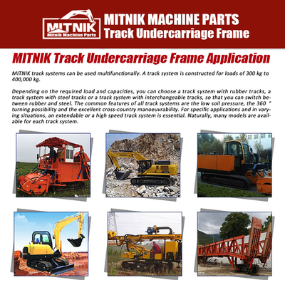 Farms Customized 3Ton Rubber Crawler Rubber Track Chassis Track Undercarriage Frame