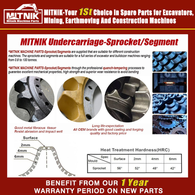 Hardness Depth of 8-12mm Dozer Segments for D4E D4H at in Machinery Repair Shops