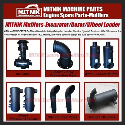 E320GC Excavator Muffler Diesel Engine Exhaust Silencer with Forging Casting Technique