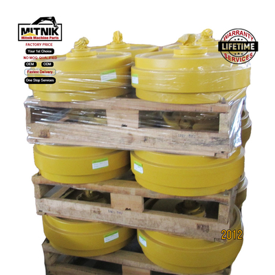 D38 D375 Front Idler Assy For Bulldozer Komatsu Surface Hardness HRC52-58 Yellow/Black