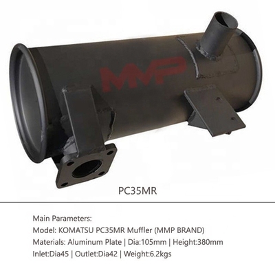 Silent Muffler Silencer YM129211-13510 for PC35R-8 Komatsu 3D84E-3F Engine Long Lifespan